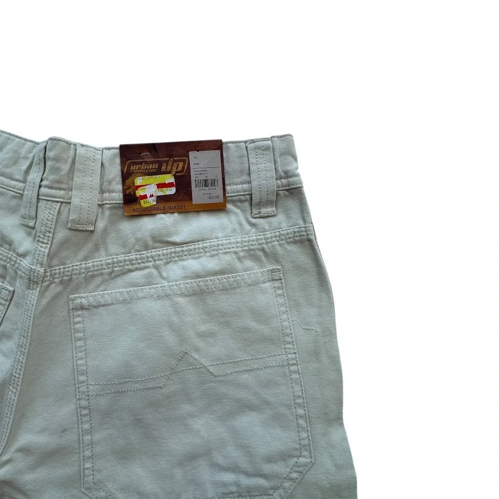 Urban Pipeline Carpenter Shorts Boys 18 Khaki Tan‎ NEW Adjustable Waist Utility